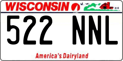 WI license plate 522NNL