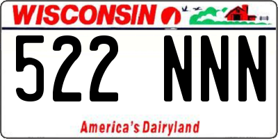 WI license plate 522NNN