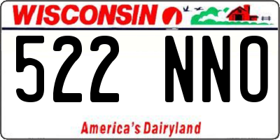 WI license plate 522NNO