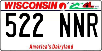 WI license plate 522NNR