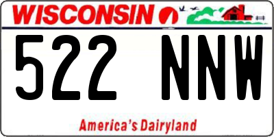 WI license plate 522NNW