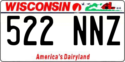 WI license plate 522NNZ