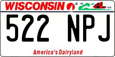 WI license plate 522NPJ