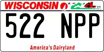 WI license plate 522NPP