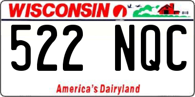 WI license plate 522NQC