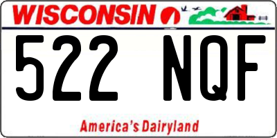 WI license plate 522NQF
