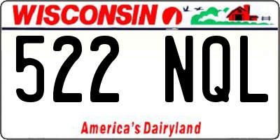 WI license plate 522NQL