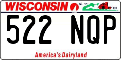 WI license plate 522NQP
