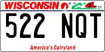 WI license plate 522NQT