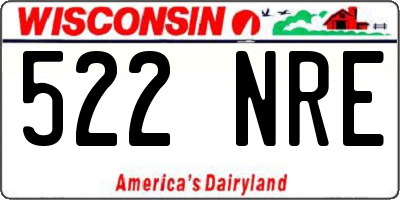 WI license plate 522NRE