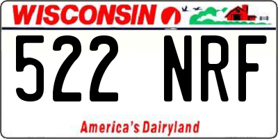 WI license plate 522NRF