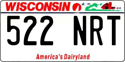 WI license plate 522NRT