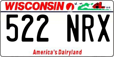 WI license plate 522NRX