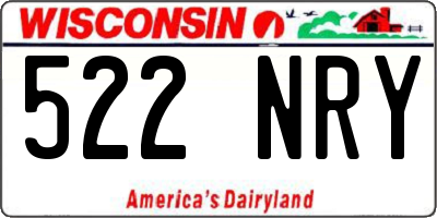 WI license plate 522NRY