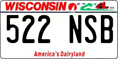 WI license plate 522NSB