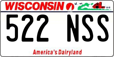 WI license plate 522NSS