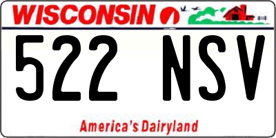 WI license plate 522NSV