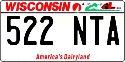 WI license plate 522NTA
