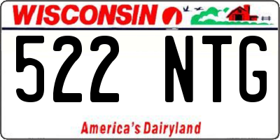 WI license plate 522NTG