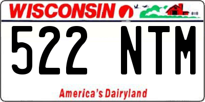 WI license plate 522NTM