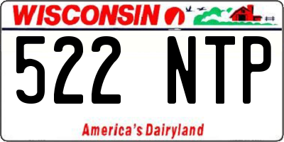 WI license plate 522NTP