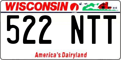 WI license plate 522NTT