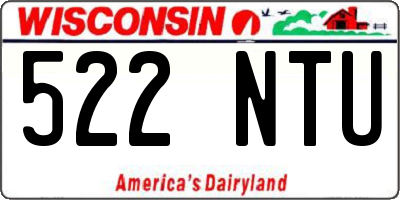 WI license plate 522NTU