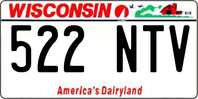 WI license plate 522NTV