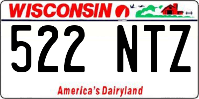 WI license plate 522NTZ