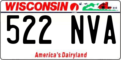 WI license plate 522NVA