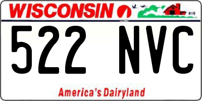 WI license plate 522NVC