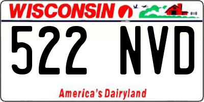 WI license plate 522NVD