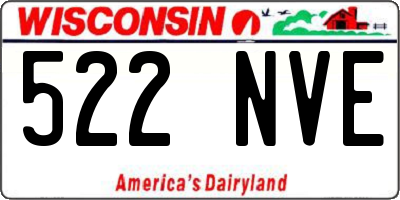 WI license plate 522NVE