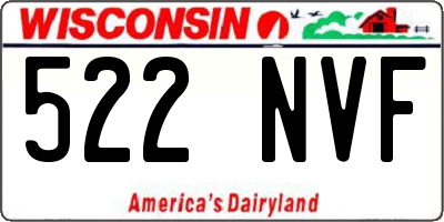 WI license plate 522NVF