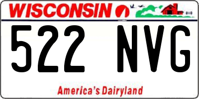 WI license plate 522NVG