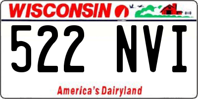 WI license plate 522NVI