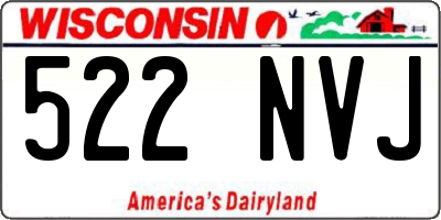 WI license plate 522NVJ