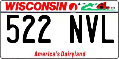 WI license plate 522NVL