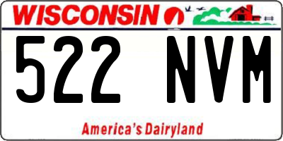 WI license plate 522NVM