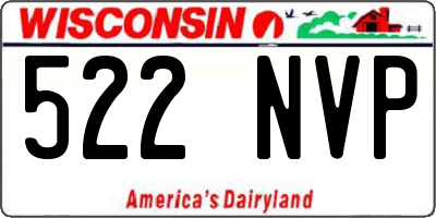 WI license plate 522NVP