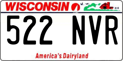 WI license plate 522NVR