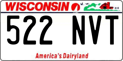 WI license plate 522NVT