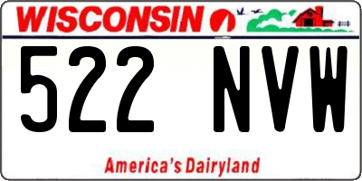 WI license plate 522NVW