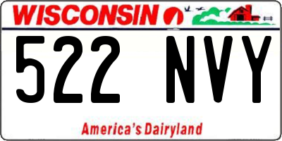 WI license plate 522NVY