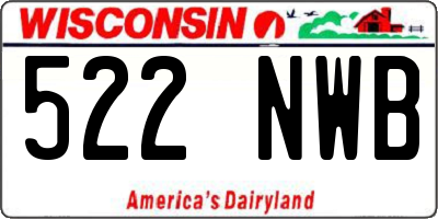 WI license plate 522NWB