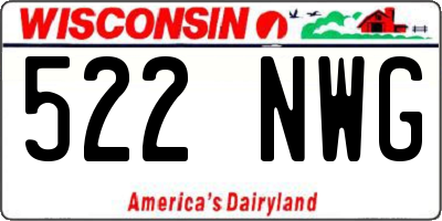 WI license plate 522NWG