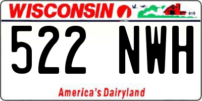 WI license plate 522NWH
