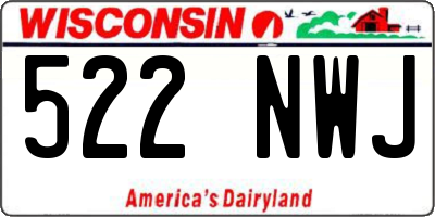 WI license plate 522NWJ