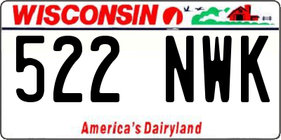 WI license plate 522NWK