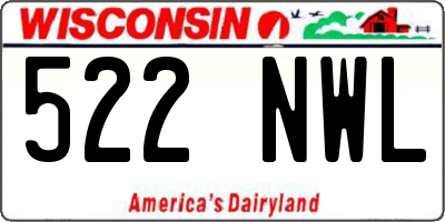 WI license plate 522NWL